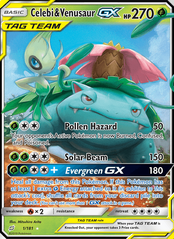 Celebi & Venusaur GX, carte 1 de Team Up