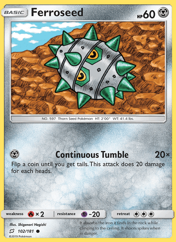 Ferroseed, card 102 from Team Up