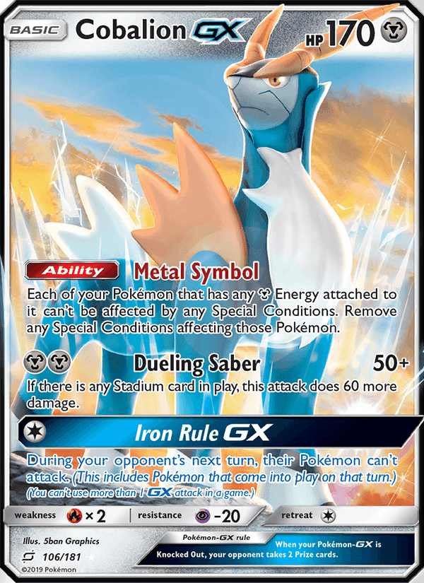 Cobalion GX, card 106 from Team Up