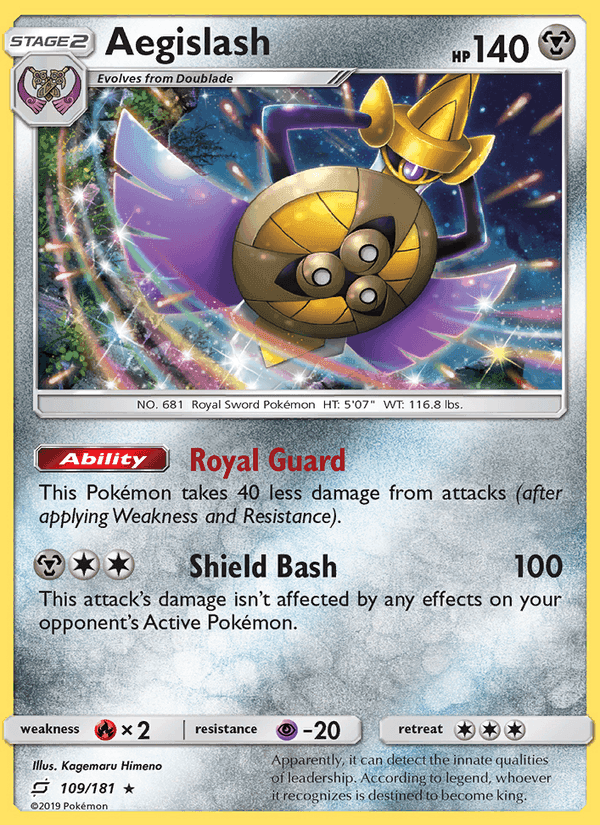 Aegislash, card 109 from Team Up