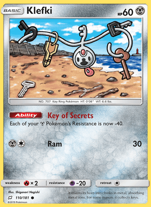 Klefki, card 110 from Team Up