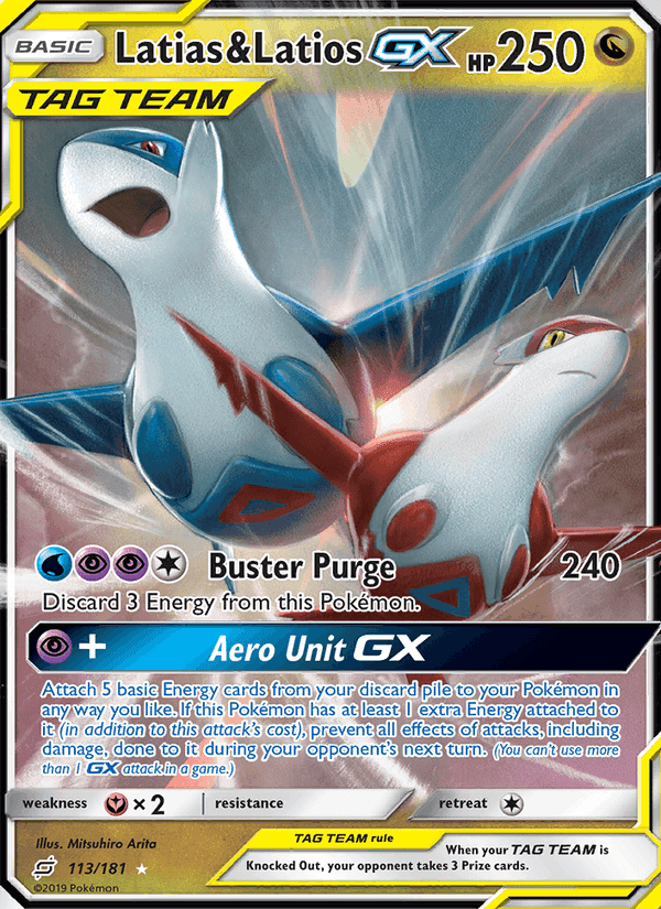 Latias & Latios GX, card 113 from Team Up