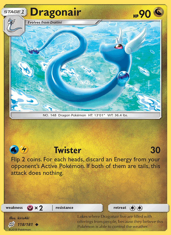Dragonair, card 118 from Team Up