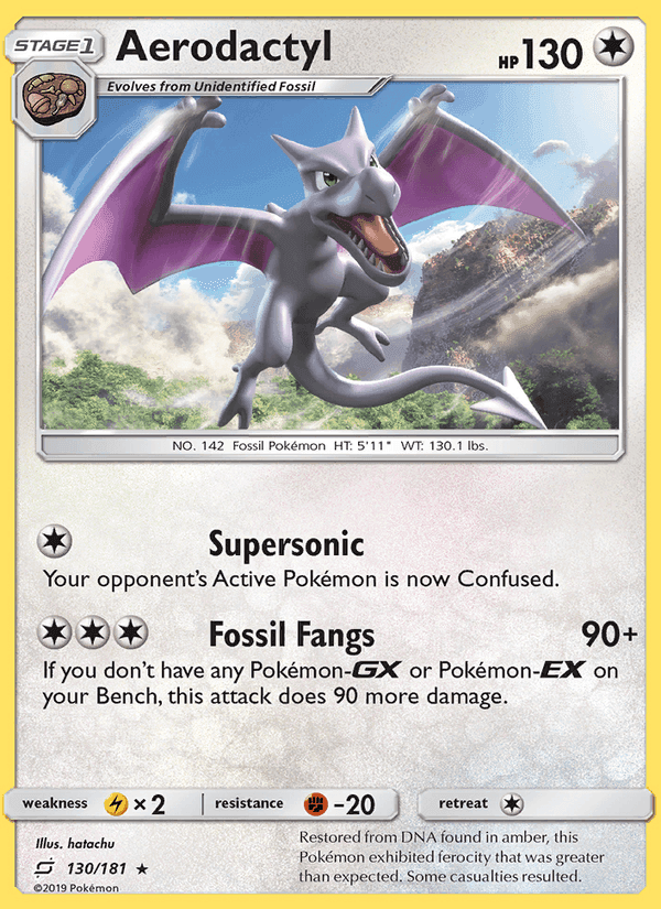 Aerodactyl, card 130 from Team Up
