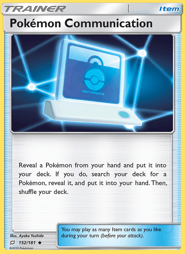 Pokémon Communication, card 152 from Team Up