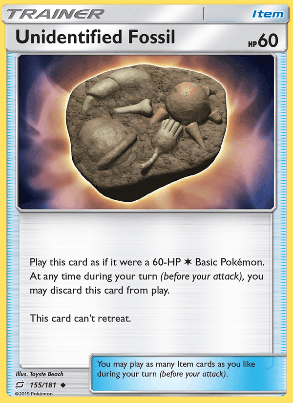 Unidentified Fossil, card 155 from Team Up
