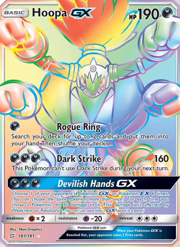 Hoopa GX, card 187 from Team Up