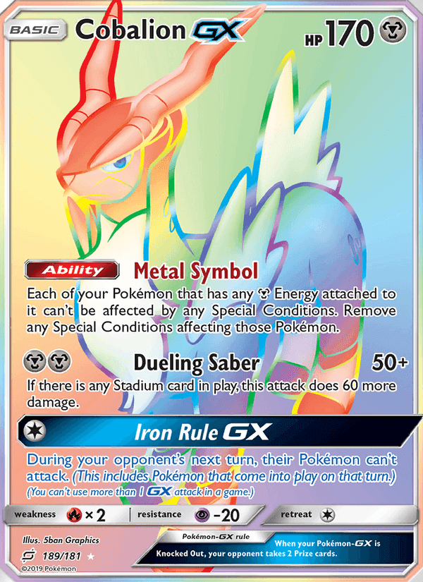 Cobalion GX, card 189 from Team Up