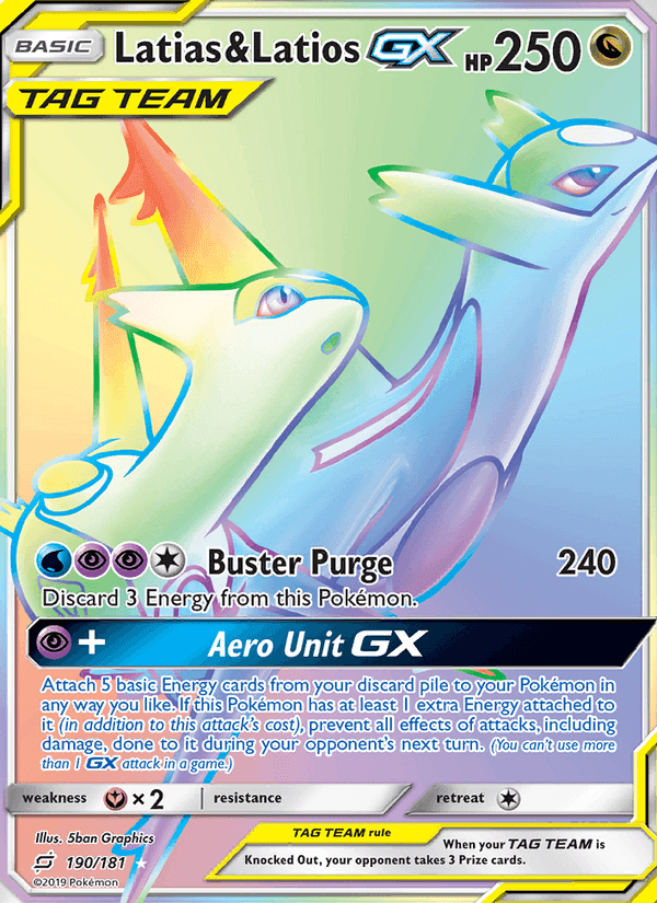 Latias & Latios GX, card 190 from Team Up