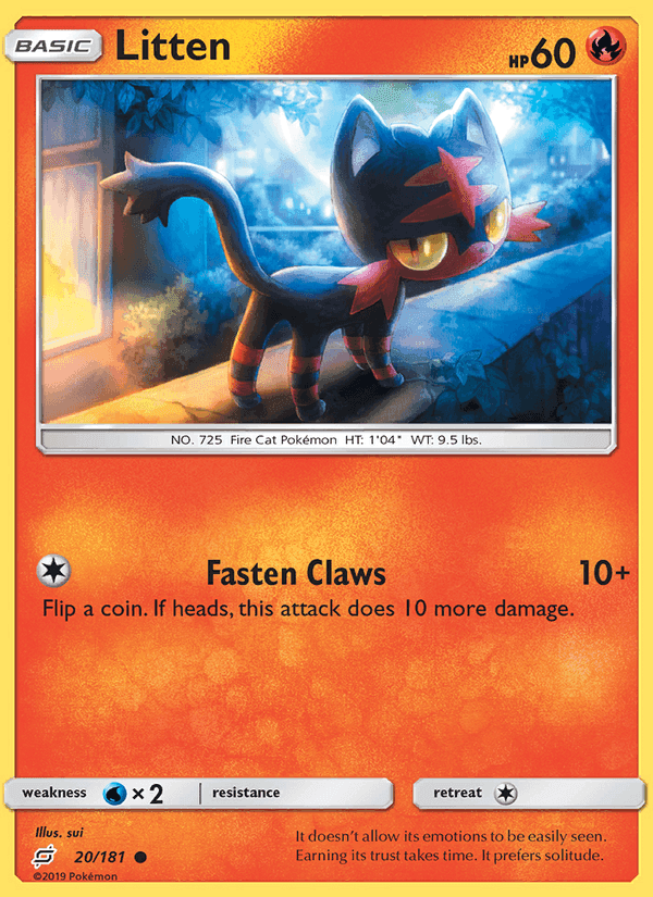 Litten, card 20 from Team Up