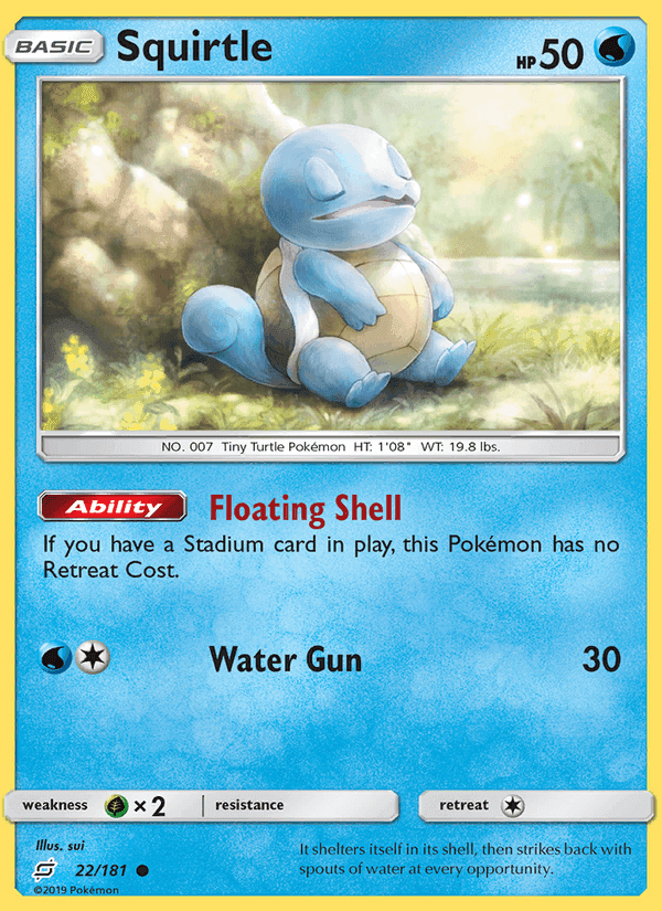 Squirtle, carta 22 di Team Up