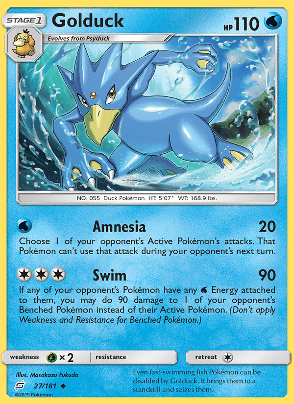 Golduck, carta 27 de Team Up