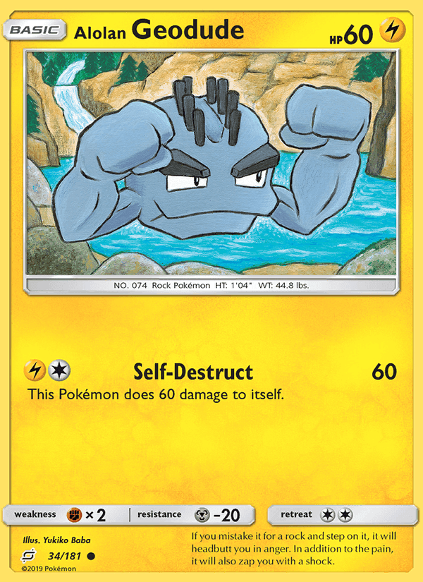 Alolan Geodude, carte 34 de Team Up