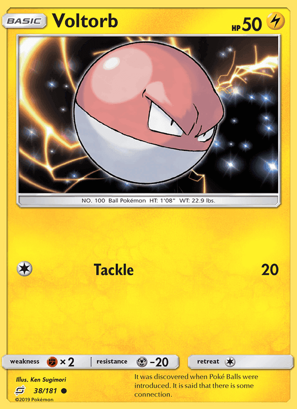 Voltorb, carta 38 di Team Up