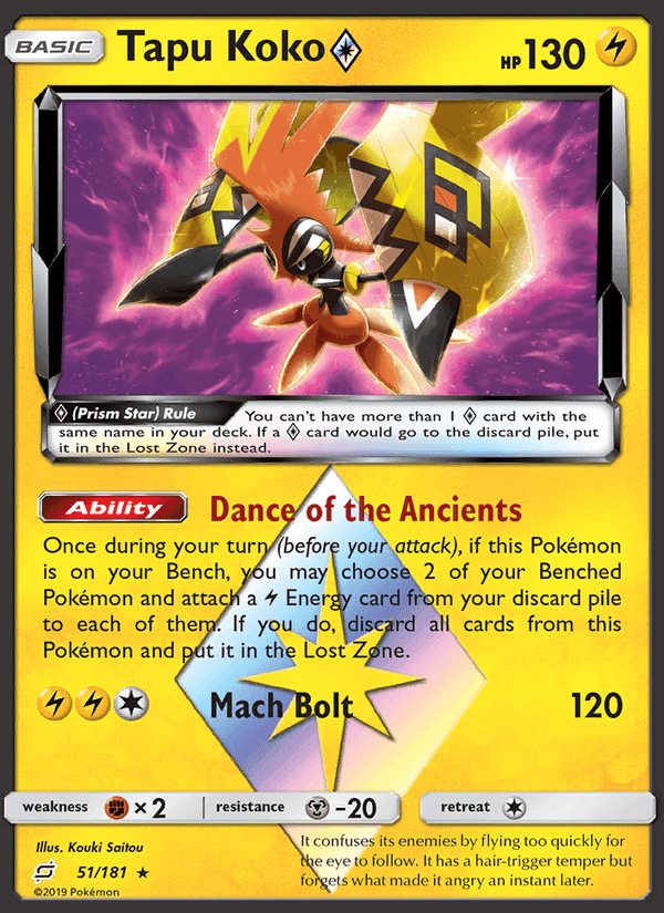Tapu Koko ◇, carta 51 di Team Up