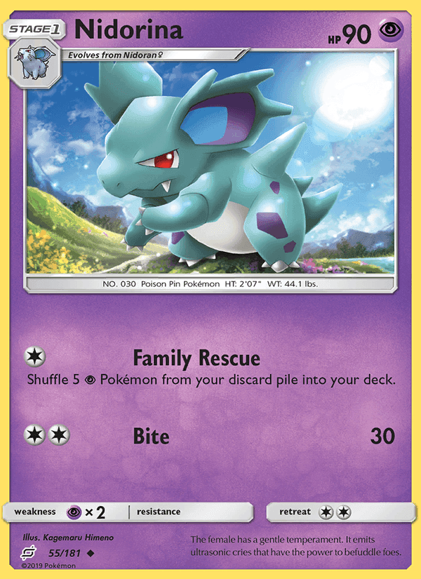 Nidorina, card 55 from Team Up