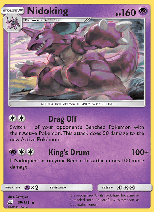 Nidoking, carte 59 de Team Up