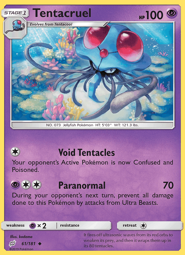 Tentacruel, card 61 from Team Up