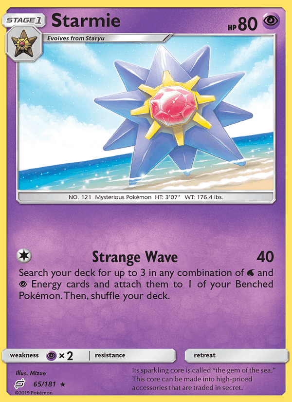 Starmie, card 65 from Team Up
