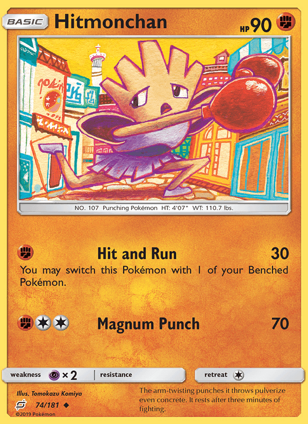 Hitmonchan, card 74 from Team Up