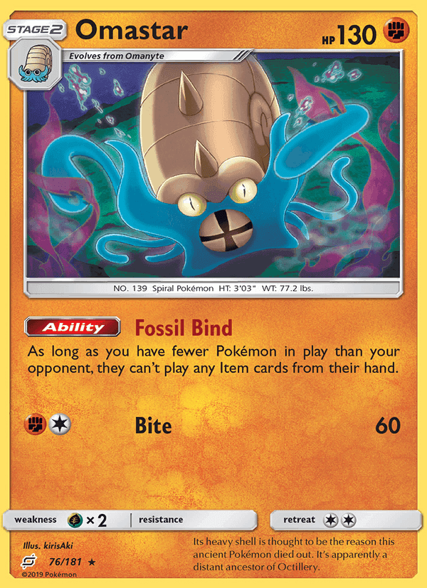 Omastar, card 76 from Team Up