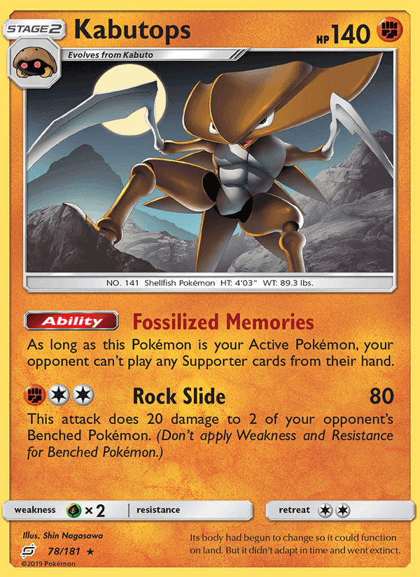 Kabutops, card 78 from Team Up