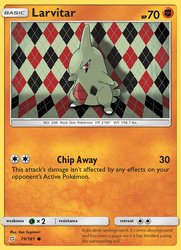 Larvitar, card 79 from Team Up