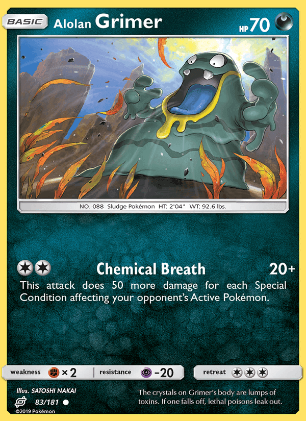 Alolan Grimer, card 83 from Team Up