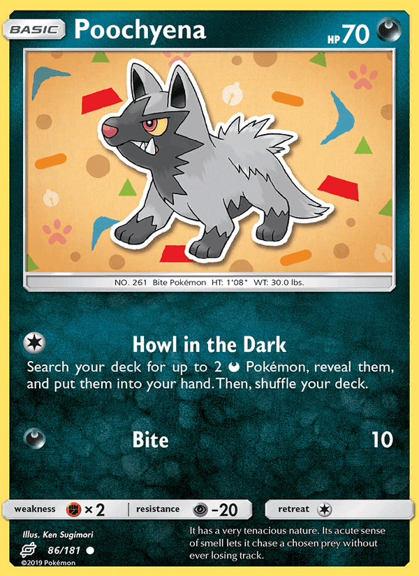 Poochyena, card 86 from Team Up
