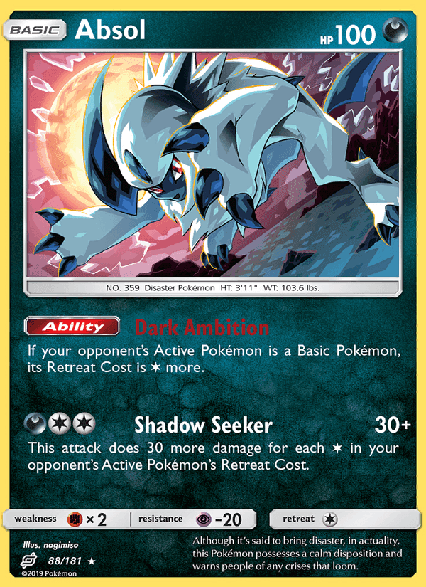 Absol, card 88 from Team Up