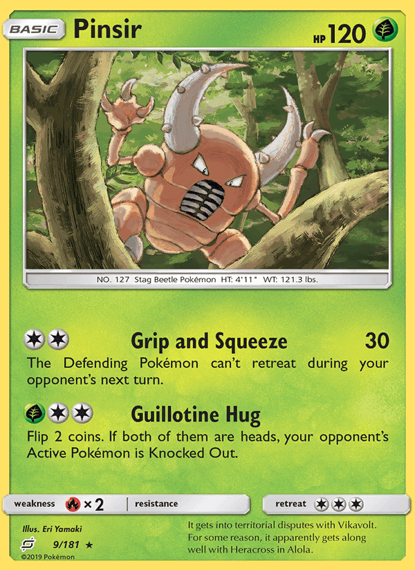 Pinsir, carta 9 di Team Up