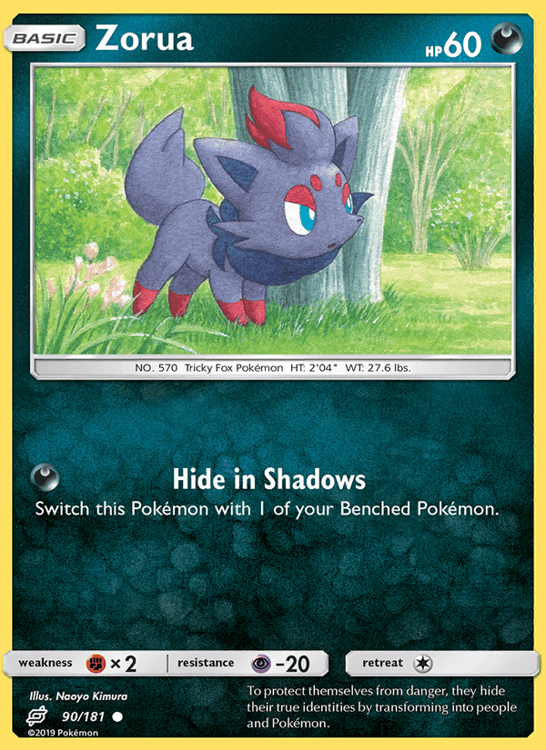Zorua, card 90 from Team Up