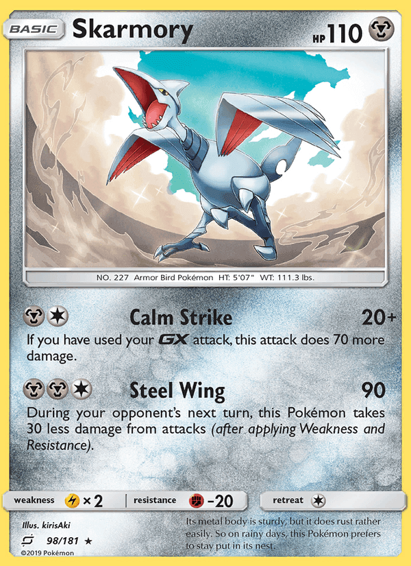 Skarmory, card 98 from Team Up
