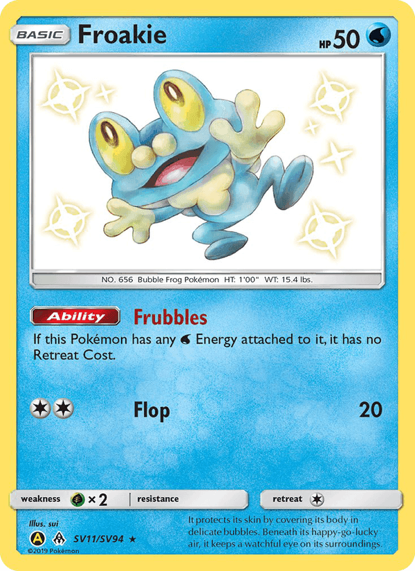 Froakie, card SV11 from Hidden Fates