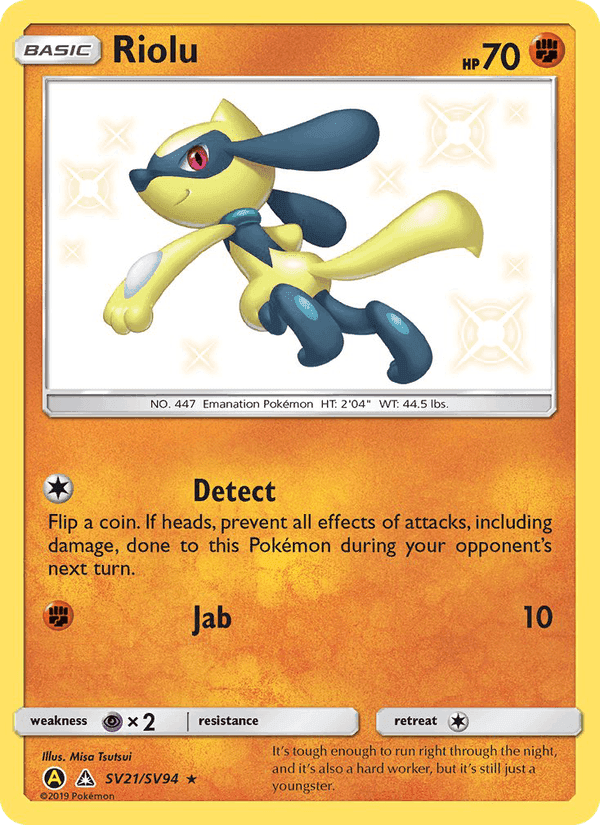 Riolu, carta SV21 de Destinos Ocultos