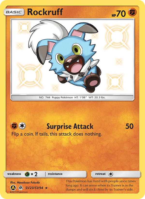 Rockruff, carta SV23 de Destinos Ocultos