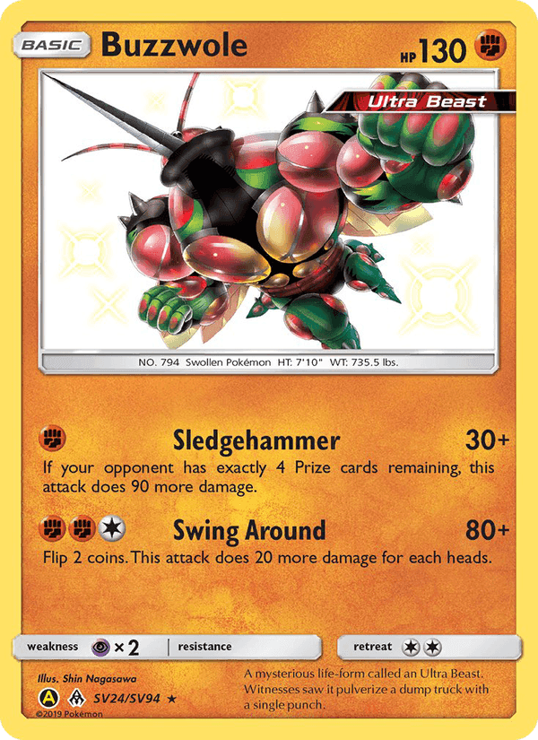 Buzzwole, card SV24 from Hidden Fates