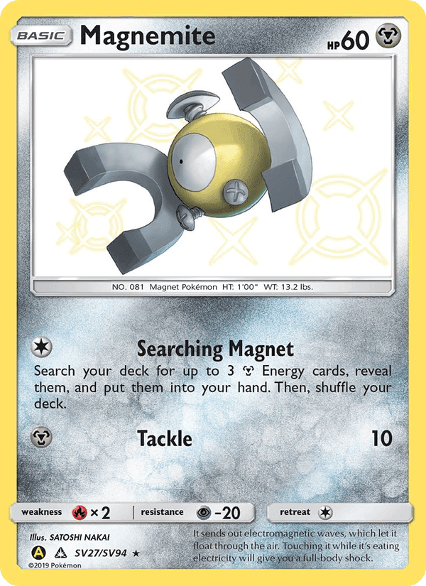 Magnemite, card SV27 from Hidden Fates