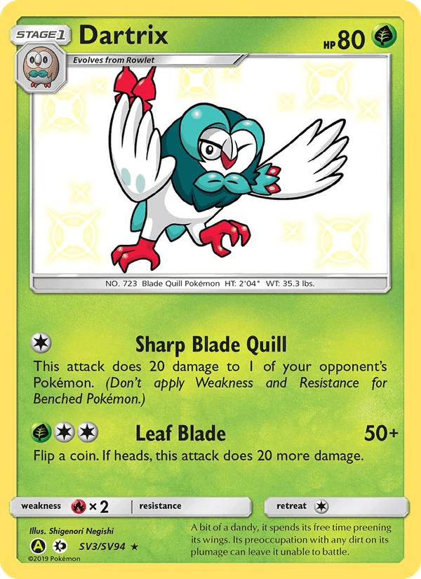 Hidden Fates の SV3 番、Dartrix