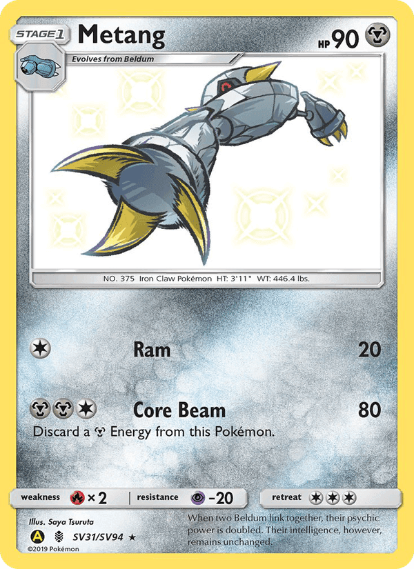 Metang, card SV31 from Hidden Fates