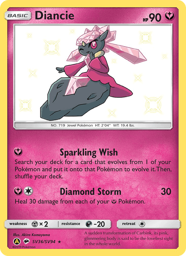 Diancie, carte SV36 de Destinées Occultes