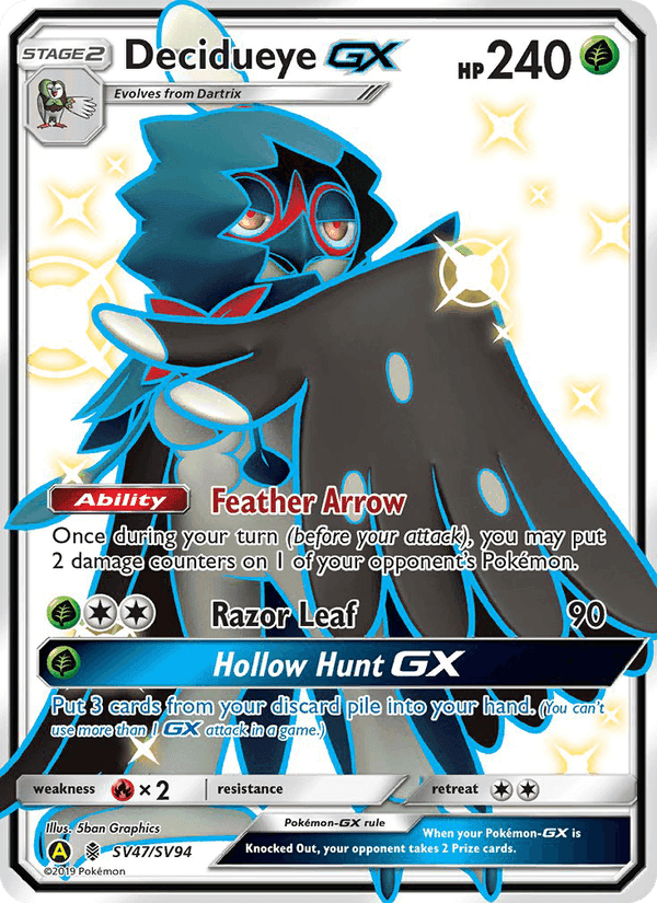 Decidueye-GX, carta SV47 de Destinos Ocultos
