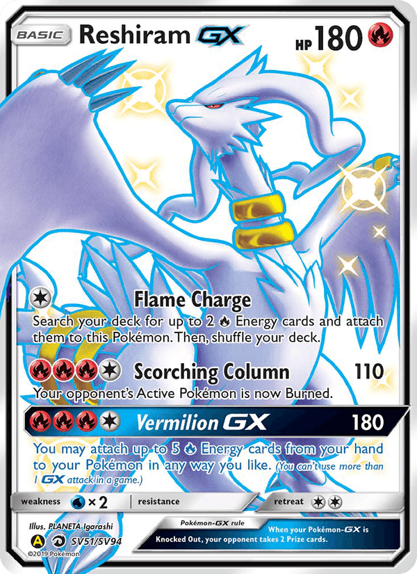 Reshiram-GX, carte SV51 de Destinées Occultes