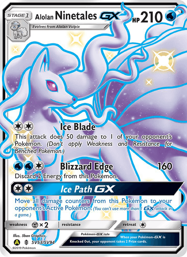Feunard d’Alola-GX, carte SV53 de Destinées Occultes
