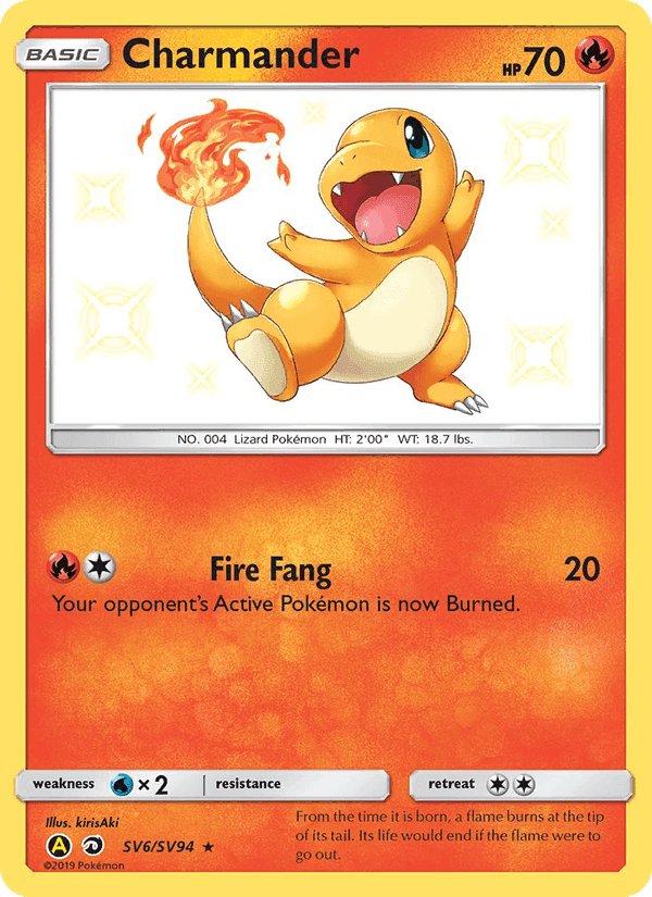 Charmander, carta SV6 di Destino Sfuggente