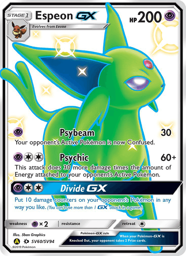 Hidden Fates の SV60 番、Espeon-GX