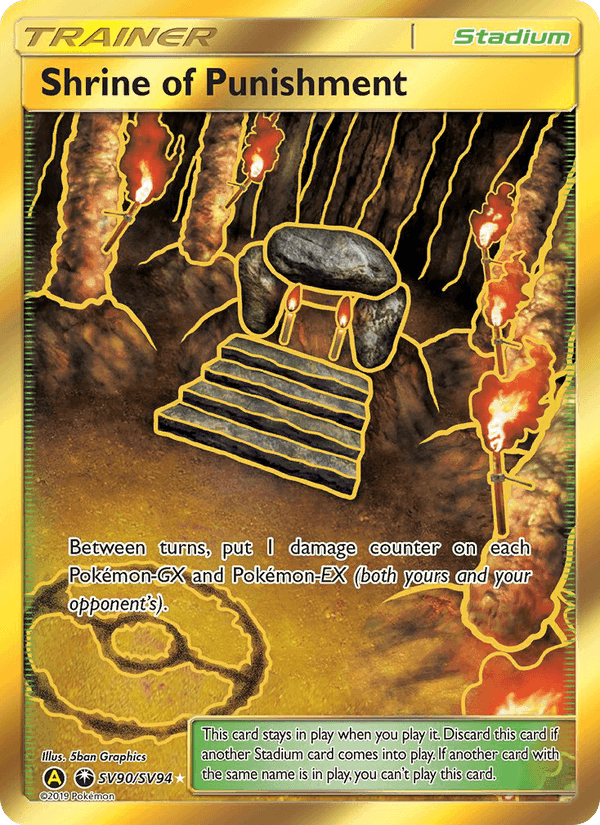 Shrine of Punishment, card SV90 from Hidden Fates