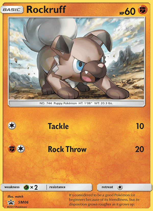 Rockruff, carta SM06 di SL Promo
