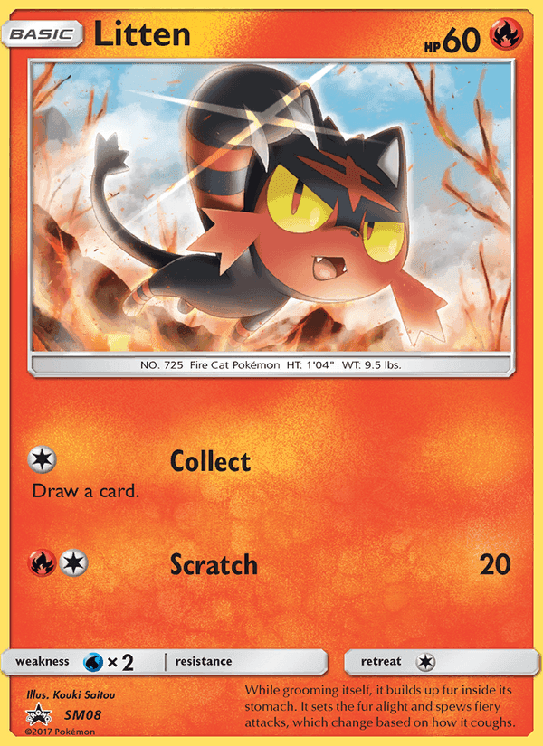 Litten, carta SM08 di SL Promo