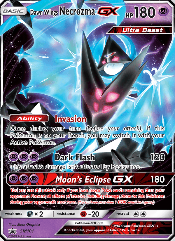 Dawn Wings Necrozma GX, card SM101 from SM Black Star Promos